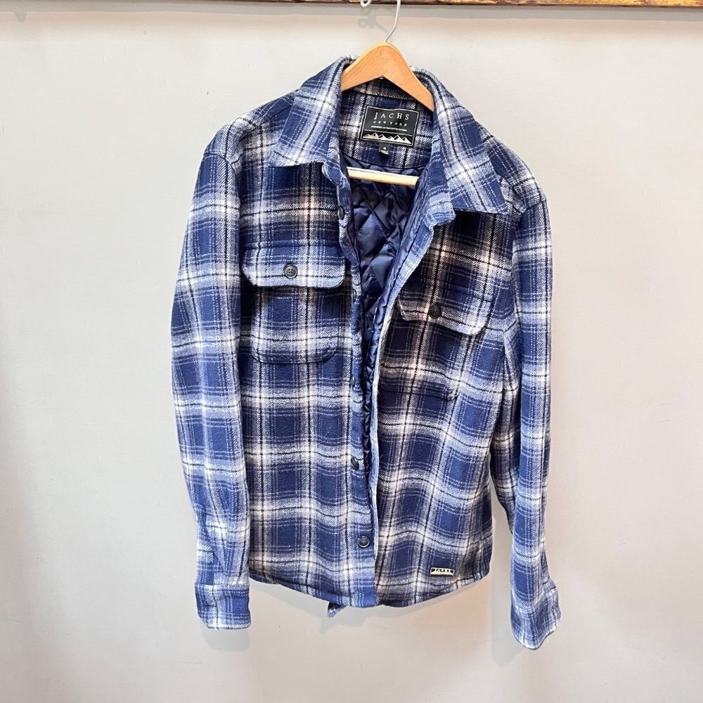 Jachs Quilted Plaid Wool Flannel Shacket-‎ Size M